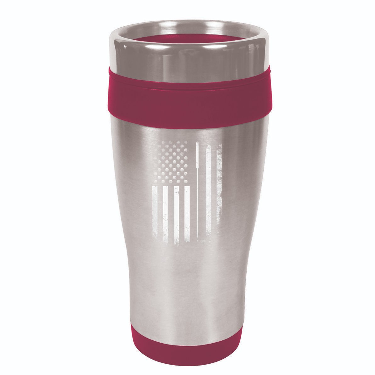 Golf Golfer American Flag Golf Flat 16oz Travel Tumbler