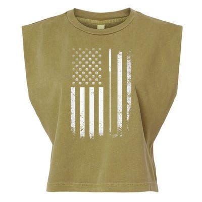 Golf Golfer American Flag Golf Flat Garment-Dyed Women's Muscle Tee
