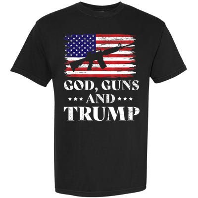 God Guns And Trump Gift For Donald Trump Supporters On President's Day Garment-Dyed Heavyweight T-Shirt