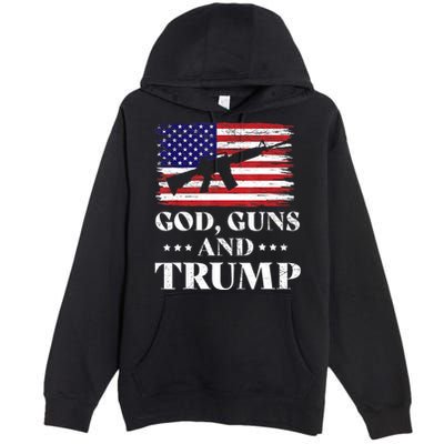 God Guns And Trump Gift For Donald Trump Supporters On President's Day Premium Pullover Hoodie
