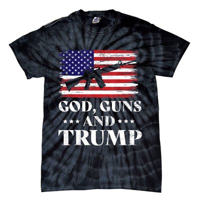 God Guns And Trump Gift For Donald Trump Supporters On President's Day Tie-Dye T-Shirt