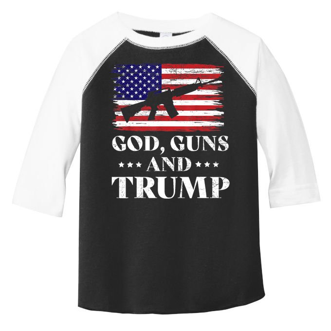God Guns And Trump Gift For Donald Trump Supporters On President's Day Toddler Fine Jersey T-Shirt