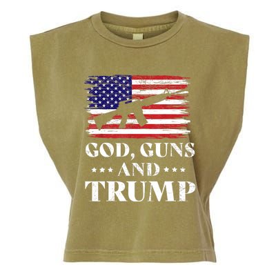 God Guns And Trump Gift For Donald Trump Supporters On President's Day Garment-Dyed Women's Muscle Tee