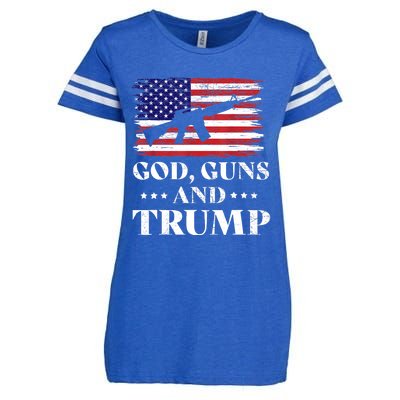 God Guns And Trump Gift For Donald Trump Supporters On President's Day Enza Ladies Jersey Football T-Shirt