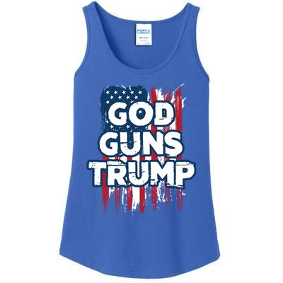 God Guns And Trump 2020 American Flag Cute Gift Ladies Essential Tank