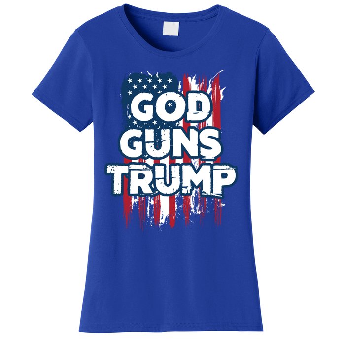 God Guns And Trump 2020 American Flag Cute Gift Women's T-Shirt