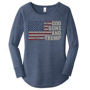 God Guns And Trump Women's Perfect Tri Tunic Long Sleeve Shirt