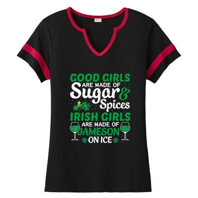 Good Girls Are Made Of Sugar And Spices Irish Girls Are MadeSt Patrick Day Ladies Halftime Notch Neck Tee