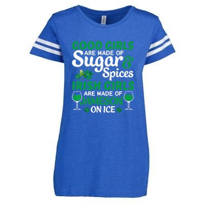 Good Girls Are Made Of Sugar And Spices Irish Girls Are MadeSt Patrick Day Enza Ladies Jersey Football T-Shirt