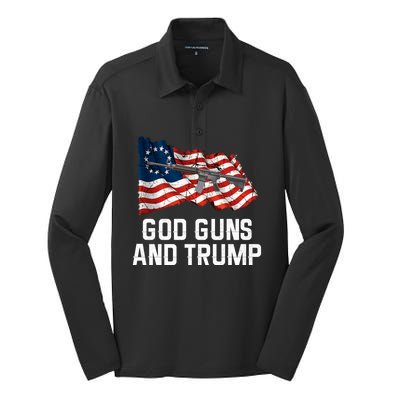 God Guns And Trump Gift 2nd Adt Trump Gift Silk Touch Performance Long Sleeve Polo