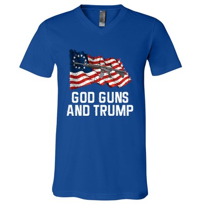 God Guns And Trump Gift 2nd Adt Trump Gift V-Neck T-Shirt