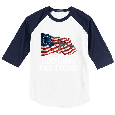 God Guns And Trump Gift 2nd Adt Trump Gift Baseball Sleeve Shirt