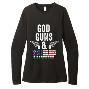 God Guns And Trump Republican Support Merica Gift Womens CVC Long Sleeve Shirt