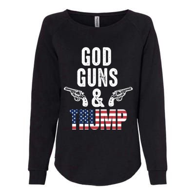 God Guns And Trump Republican Support Merica Gift Womens California Wash Sweatshirt