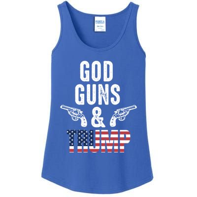 God Guns And Trump Republican Support Merica Gift Ladies Essential Tank