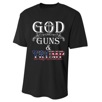 God Guns And Trump 2nd Amendment Trump 45 Performance Sprint T-Shirt