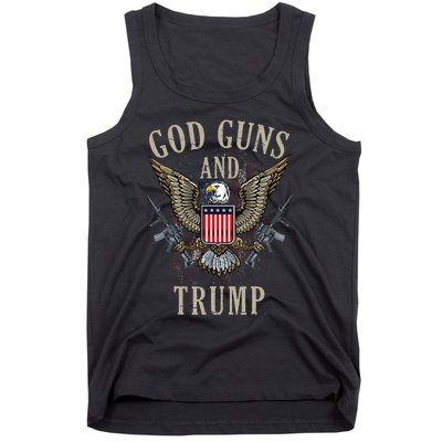 God Guns And Trump 2nd Amendment Flag Ar15 American Flag Tank Top