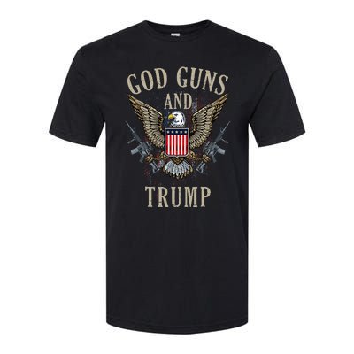 God Guns And Trump 2nd Amendment Flag Ar15 American Flag Softstyle CVC T-Shirt