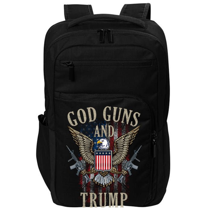 God Guns And Trump 2nd Amendment Flag Ar15 American Flag Impact Tech Backpack