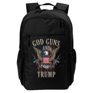 God Guns And Trump 2nd Amendment Flag Ar15 American Flag Daily Commute Backpack