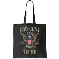 God Guns And Trump 2nd Amendment Flag Ar15 American Flag Tote Bag