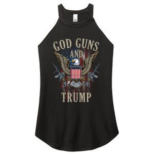 God Guns And Trump 2nd Amendment Flag Ar15 American Flag Women's Perfect Tri Rocker Tank