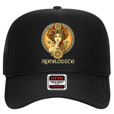 Greek Goddess Aphrodite Love And Beauty Ancient Greece High Crown Mesh Back Trucker Hat