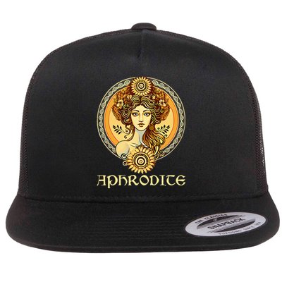 Greek Goddess Aphrodite Love And Beauty Ancient Greece Flat Bill Trucker Hat