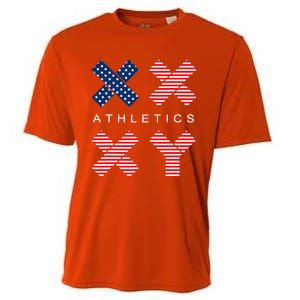 Gender Genetic American Flag Xx Xy Athletics Cooling Performance Crew T-Shirt