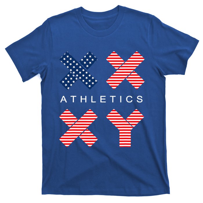 Gender Genetic American Flag Xx Xy Athletics T-Shirt