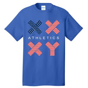 Gender Genetic American Flag Xx Xy Athletics Tall T-Shirt