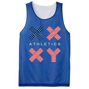 Gender Genetic American Flag Xx Xy Athletics Mesh Reversible Basketball Jersey Tank