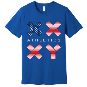 Gender Genetic American Flag Xx Xy Athletics Premium T-Shirt