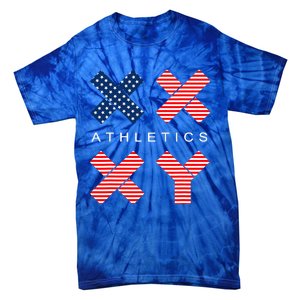 Gender Genetic American Flag Xx Xy Athletics Tie-Dye T-Shirt