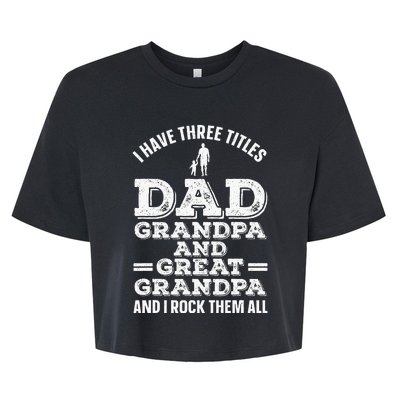 Great Grandpa Art For Dad Father Great Grandfather Bella+Canvas Jersey Crop Tee