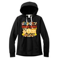 Groovy Great Aunt Retro Matching Family Baby Shower Mother's Women's Fleece Hoodie