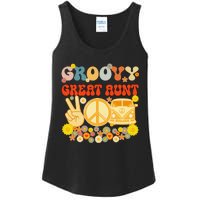 Groovy Great Aunt Retro Matching Family Baby Shower Mother's Ladies Essential Tank