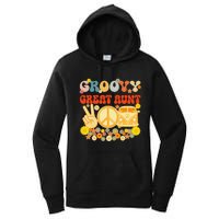 Groovy Great Aunt Retro Matching Family Baby Shower Mother's Women's Pullover Hoodie