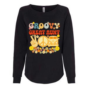 Groovy Great Aunt Retro Matching Family Baby Shower Mother's Womens California Wash Sweatshirt