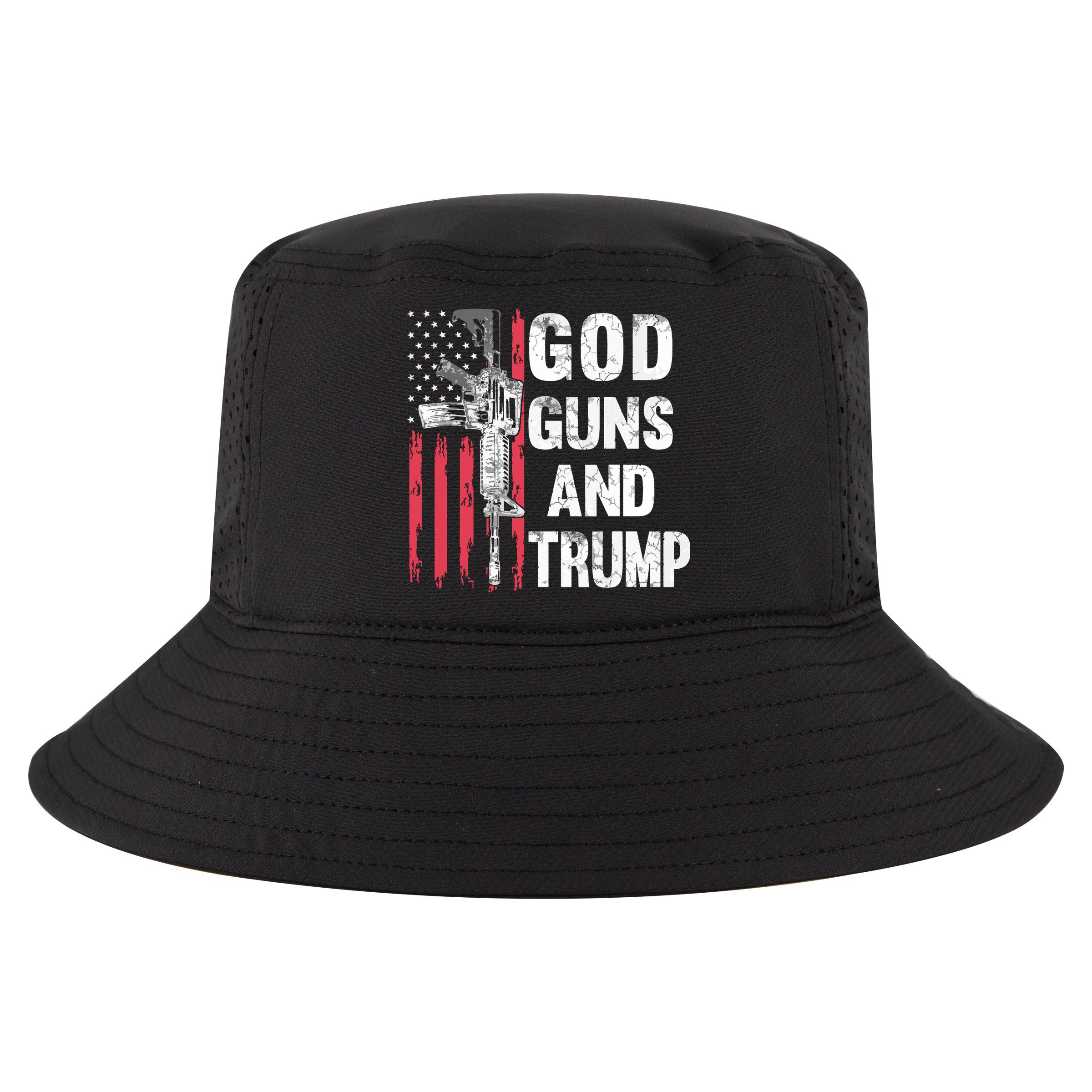 God Guns And Trump 2nd Amendment Flag Ar15 American Flag Cool Comfort Performance Bucket Hat