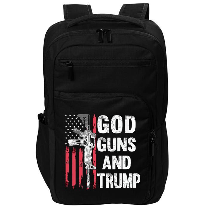 God Guns And Trump 2nd Amendment Flag Ar15 American Flag Impact Tech Backpack