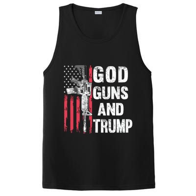God Guns And Trump 2nd Amendment Flag Ar15 American Flag PosiCharge Competitor Tank