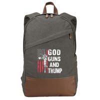 God Guns And Trump 2nd Amendment Flag Ar15 American Flag Cotton Canvas Backpack