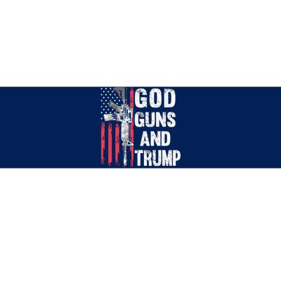 God Guns And Trump 2nd Amendment Flag Ar15 American Flag Bumper Sticker