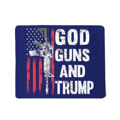 God Guns And Trump 2nd Amendment Flag Ar15 American Flag Mousepad