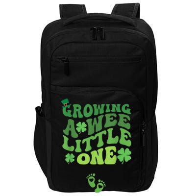 Groovy Growing A Wee Little One Pregnancy St Patricks Day Impact Tech Backpack