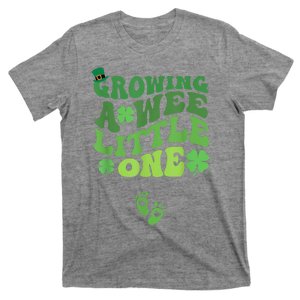 Groovy Growing A Wee Little One Pregnancy St Patricks Day T-Shirt