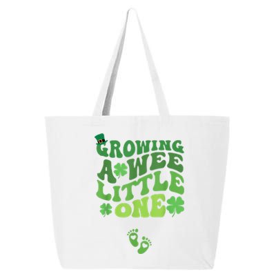 Groovy Growing A Wee Little One Pregnancy St Patricks Day 25L Jumbo Tote