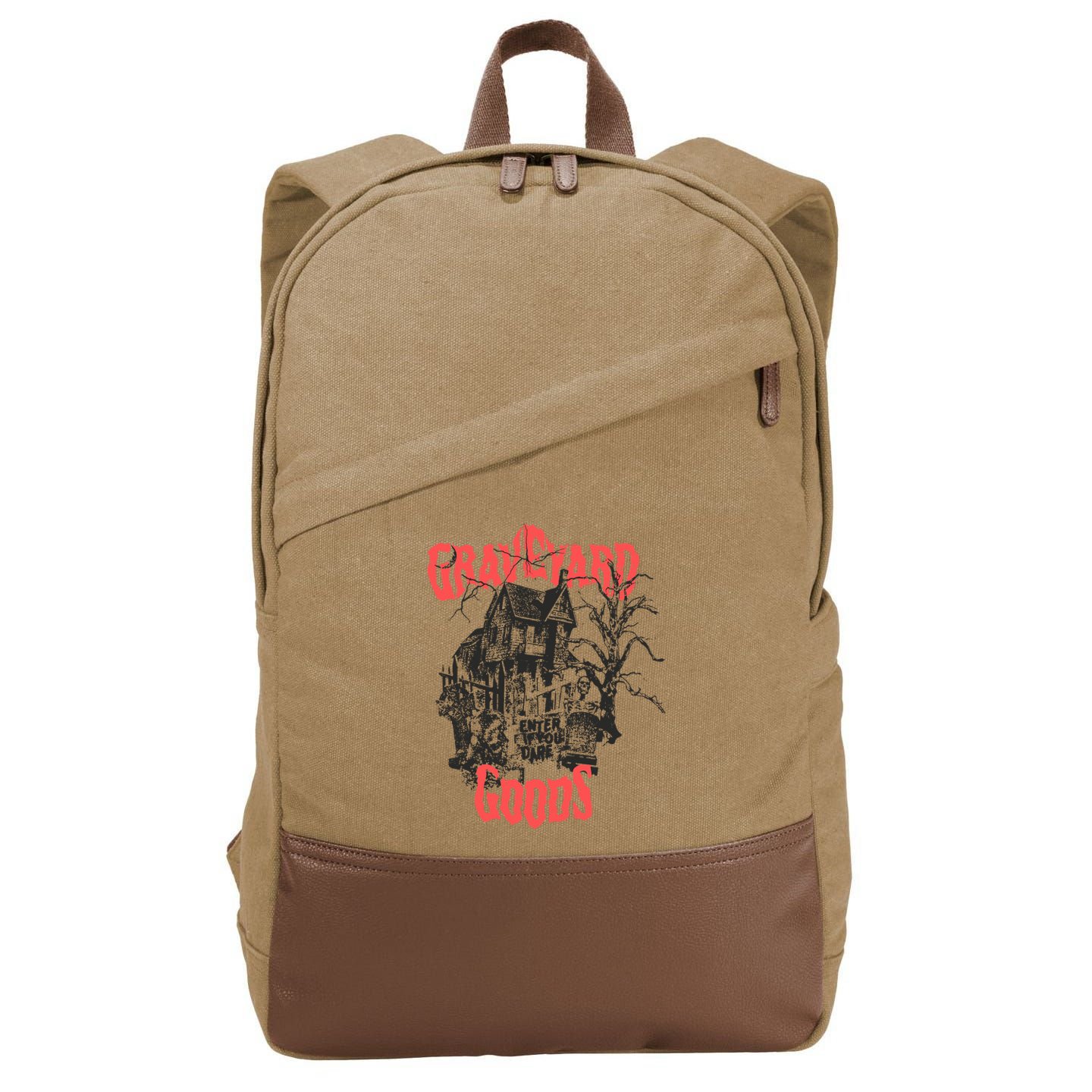 Graveyard Goods A Dark Damp House Cotton Canvas Backpack