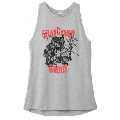 Graveyard Goods A Dark Damp House Ladies PosiCharge Tri-Blend Wicking Tank